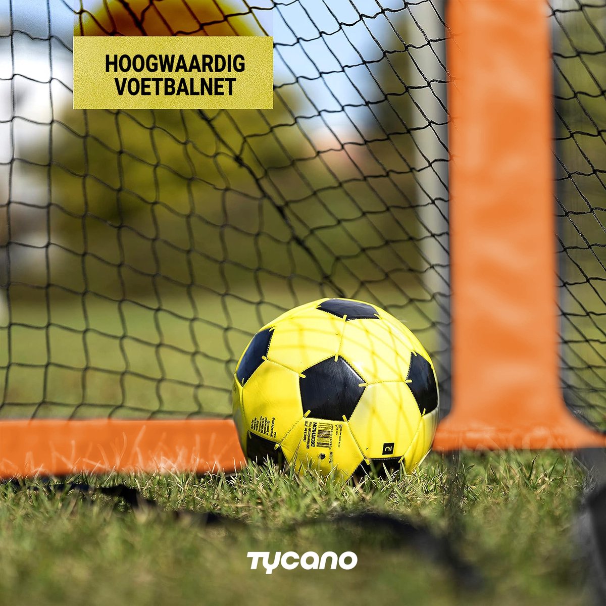 Tycano Pop-Up Voetbaldoelen Set van 2 - Kinderen - Voetbaldoeltjes - Opvouwbaar - 120 x 90 cm - 2 stuks - Oranje — afbeelding 4