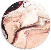 Cercle mural - Cercle mural intérieur - Pierre - Marbre - Pierre précieuse - Abstrait - Nature - Rose - 90x90 cm - Décoration murale - Peintures ronds - Décoration de chambre