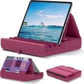 -kussenhouder, opvouwbare iPad-standaard voor schoot, bed en bureau, tablet, zachte pad met opslag en styluspuntbevestiging, compatibel met iPad Pro 9.7, 10.5, 12.9 Air Mini 5 4 3 2, Galaxy Tab, E-Reader