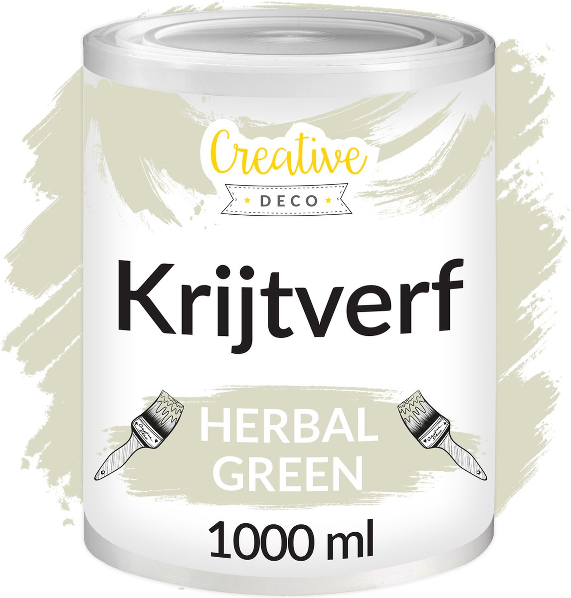 Creative Deco 1000 ml Groen Krijt-Verf | Mat en Wasbaar | Perfect voor Renovatie, Decoratie en Decoupage van Meubels | Egen en Gradient Effect Mogelijk