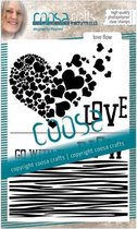 COOSA Crafts Clear stamp - #15 achtergRond Love flow