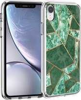 iMoshion Design voor de iPhone Xr hoesje - Grafisch Koper - Groen / Goud