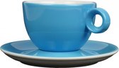 Cappuccinokopje met schotel - 200ml - Mosterdman - Blauw