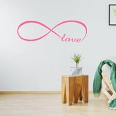 Muursticker Infinity Love -  Roze -  120 x 39 cm  -  woonkamer  slaapkamer  engelse teksten  alle - Muursticker4Sale