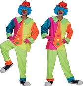 Funny Fashion - Clown & Nar Kostuum - Silly Billy - Man - Multicolor - Maat 48-50 - Carnavalskleding - Verkleedkleding