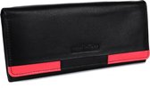 Massi Miliano Portemonnee Dames  Leer  Zwart/roze  Rg-008-(6+79)