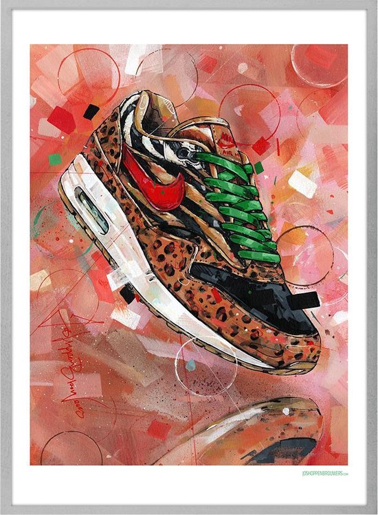 Moskee Pikken Naar boven Poster - Nike Air Max Animal Pack Painting - 71 X 51 Cm - Multicolor |  bol.com