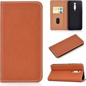 Voor Xiaomi Redmi K20 effen kleur mat magnetische horizontale flip lederen tas met kaartsleuven en houder (bruin)