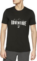 4F Men's Functional T-shirt H4L20-TSMF060-20S, Mannen, Zwart, T-shirt maat: XL EU
