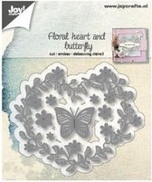 Joy!Crafts Stencil - Stans-embos-debosmal Bloemenhart vlinder