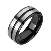 Ringen Mannen - Ring Mannen - Ring Heren - Heren Ring - Ring Heren - Zwarte Ring - Ring - Ringen - Robuust en Van Titanium - Brushed