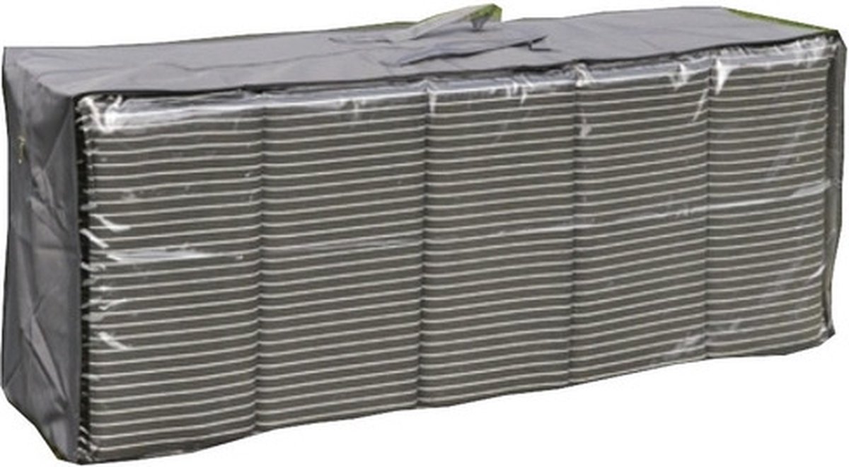 Tuinkussen beschermhoes/opberghoes - waterafstotend - polyester - 125 x 32 x 50 cm