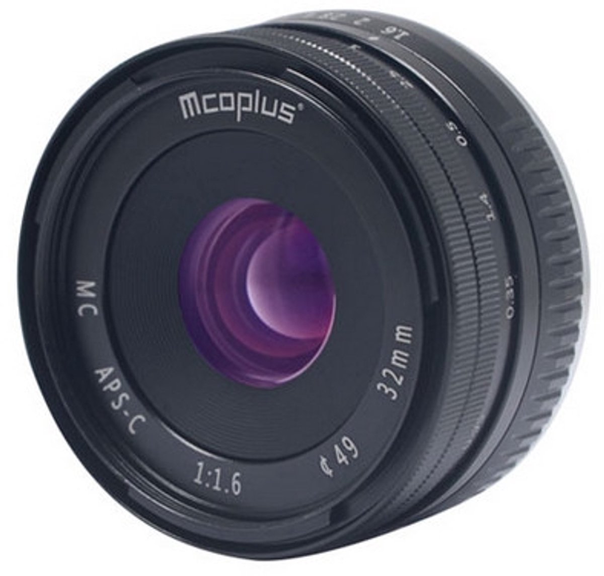 Mcoplus Mco-32mm-f/1.6 Zwart vor Sony E-mount