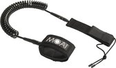 MOAI - Sup leash - 10' - Enkelkoord - Zwart - Stand up paddling - Accessoire - Watersport - Suppen