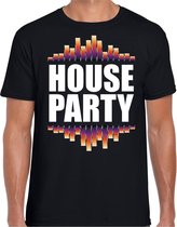 House party fun tekst t-shirt zwart heren L