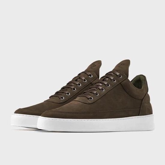 Filling Pieces Low Top Plain Nubuck Dark Green - Heren Sneakers - Maat 43 |  bol.com