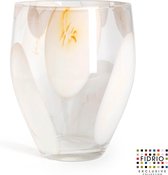 Design vaas Oval - Fidrio MARRONE - glas, mondgeblazen - diameter 18 cm hoogte 25 cm