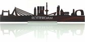 Standing Skyline Rotterdam Palissander hout - 40 cm - Woondecoratie design - Decoratie om neer te zetten - WoodWideCities