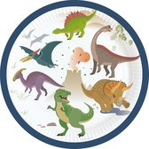 Amscan Bordjes Dinosaurussen Jongens 17,7 Cm Papier Wit 8 Stuks