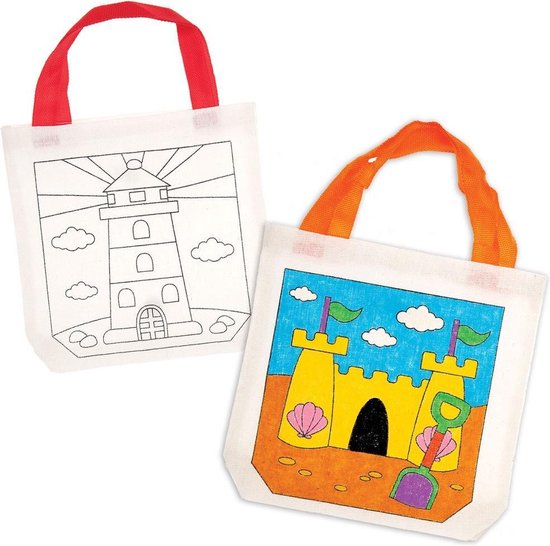 Baker Ross Strand Sacs de plage à colorier (paquet de 3) Fournitures et  ensembles | bol.com