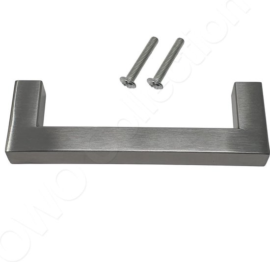 Design handgreep deurgreep greep voor kast - lade - laatje - deur - keukenkastje | handgrepen | grepen | RVS | 10,7cm | geborsteld staal mat zilver