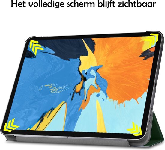 LUQ® iPad Pro 2020 Case 11 pouces Book Case Cover Sleeve - Vert foncé