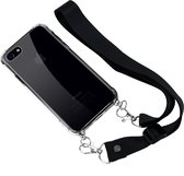 Shock Case met zwart keycord geschikt voor Apple iPhone 7 / 8 met Privacy Glas