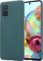 Ultra slim case Samsung Galaxy A71 - groen met Privacy Glas