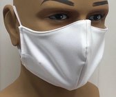 Mondmasker glad | mondkapje 50x wasbaar | wit