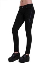 Banned Skinny fit broek -XS- PENTAGRAM Zwart