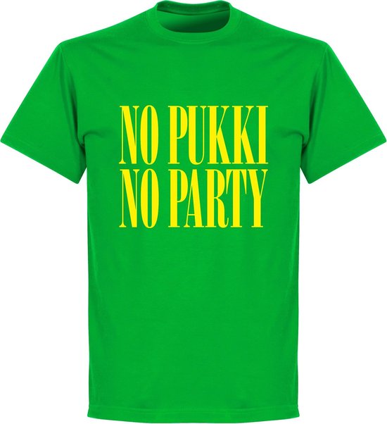 No Pukki, No Party T-Shirt - Groen - L