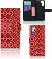 Smartphone Hoesje OPPO A91 | Reno3 Wallet Case Batik Red