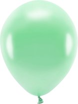 100x Mintgroene ballonnen 26 cm eco/biologisch afbreekbaar - Milieuvriendelijke ballonnen - Feestversiering/feestdecoratie - Mintgroen thema - Themafeest versiering