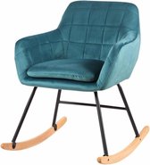 Sortio Home - Schommelstoel Katel - Licht blauw - Velvet