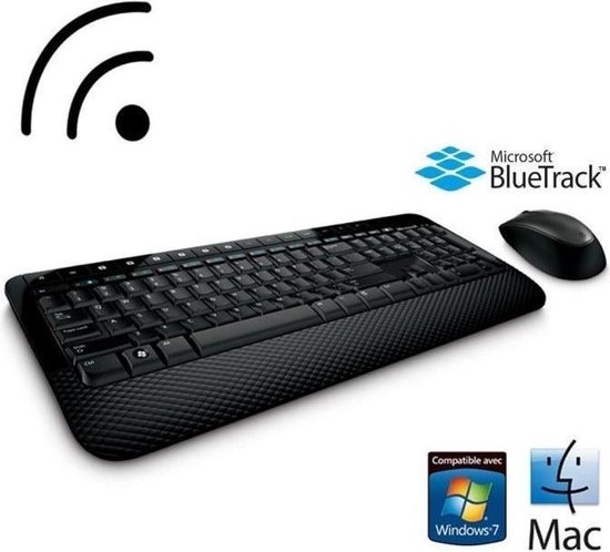 Microsoft Wireless Desktop 2000 clavier RF sans fil AZERTY Souris incluse  Noir | bol.com