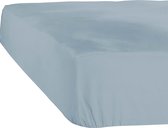 Hoeslaken case katoen Jersey De Witte Lietaer 180x200/220 kleur Ice Blue