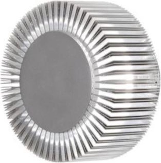 Konstsmide Monza LED 1x 5W - Wandspot flush 15cm - 230V - 3000K - zilver