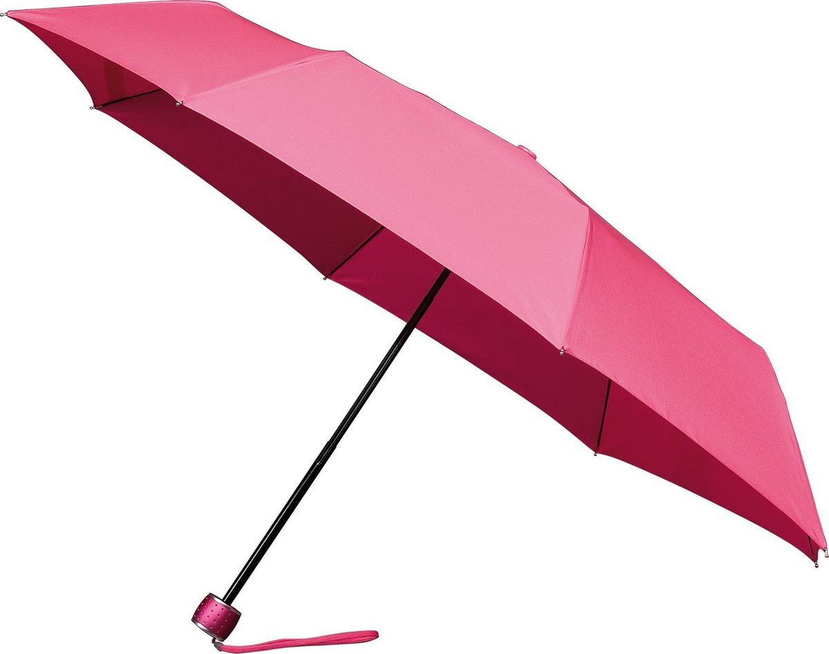 Bol.com miniMAX Windproof Paraplu - 100 cm - Opvouwbaar - Handopening - Roze aanbieding