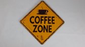 Cofee Zone tekst bord old skool