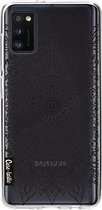 Casetastic Samsung Galaxy A41 (2020) Hoesje - Softcover Hoesje met Design - Black Mandala Print