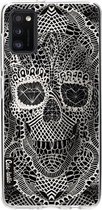 Casetastic Samsung Galaxy A41 (2020) Hoesje - Softcover Hoesje met Design - Lace Skull Print