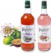 Bigallet sodamaker limonade siroop voordeelpakket Passievrucht & Lychee - 2 x 1000ml
