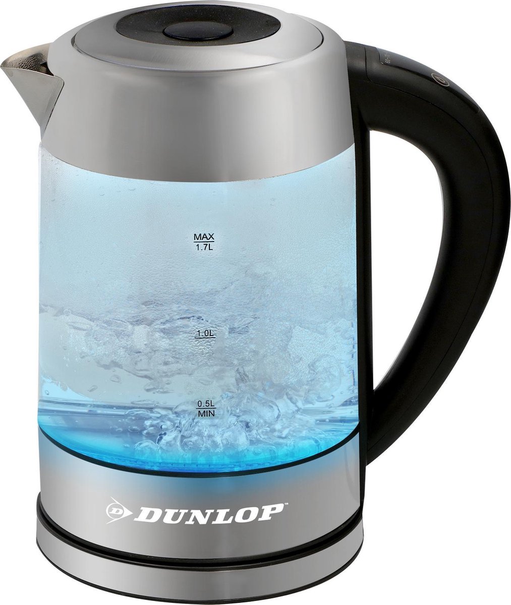 DUNLOP waterkoker met temperatuurregeling met LED kleuren 1,7l DUNLOP waterkoker met temperatuurregeling met LED kleuren 1,7l