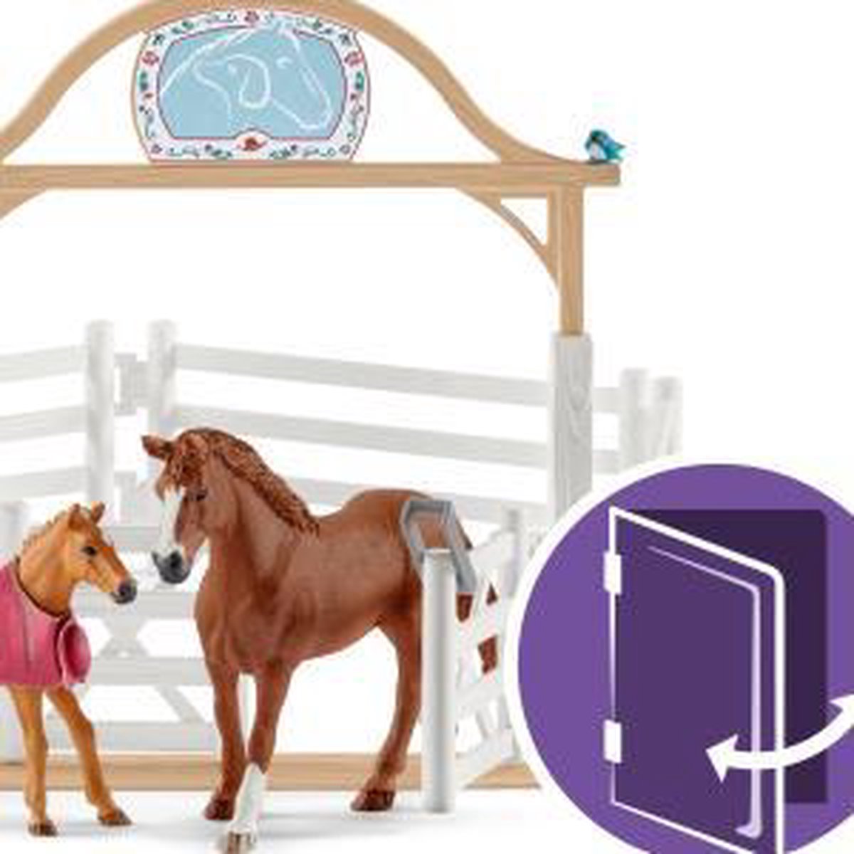 schleich HORSE CLUB Speelfigurenset - Hannah's Gastpaarden en Hond Ruby - Kinderspeelgoed voor Jongens en Meisjes - 5 tot 12 jaar - 20 Onderdelen - 42458 — afbeelding 7
