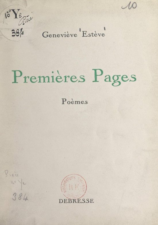 Premières pages