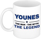 Younes The man, The myth the legend cadeau koffie mok / thee beker 300 ml
