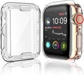 Geschikt voor Apple Watch TPU Case - Maat: 40mm - transparant - hoesje - beschermhoes - protector - bescherming