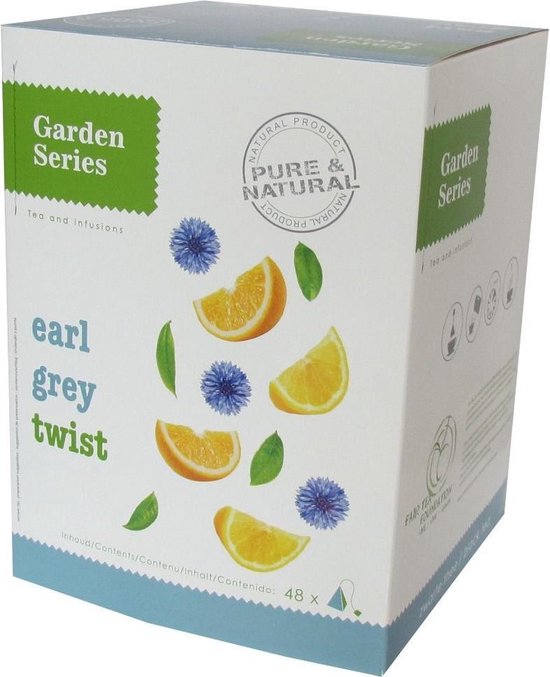 Zwarte Thee - Earl Grey Twist - Garden Series Box  (48 piramidebuiltjes)