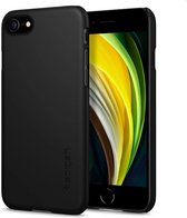 Spigen Thin Fit case iPhone 7 8 SE 2020 SE 2022 cover - Zwart hoesje