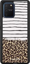 Samsung S10 Lite hoesje - Luipaard strepen | Samsung Galaxy S10 Lite case | Hardcase backcover zwart